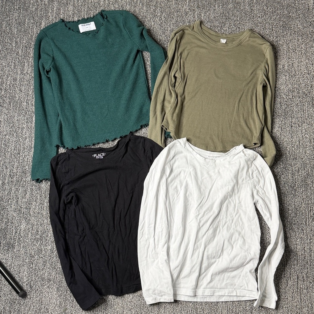 4 long sleeve size 8 girls shirts